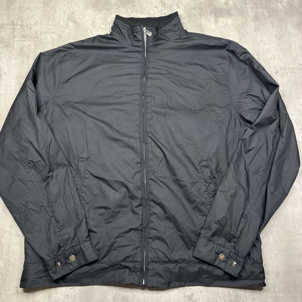 Peter Millar Jacket Mens Size L Black Lightweight Performance Full Zip Pockets